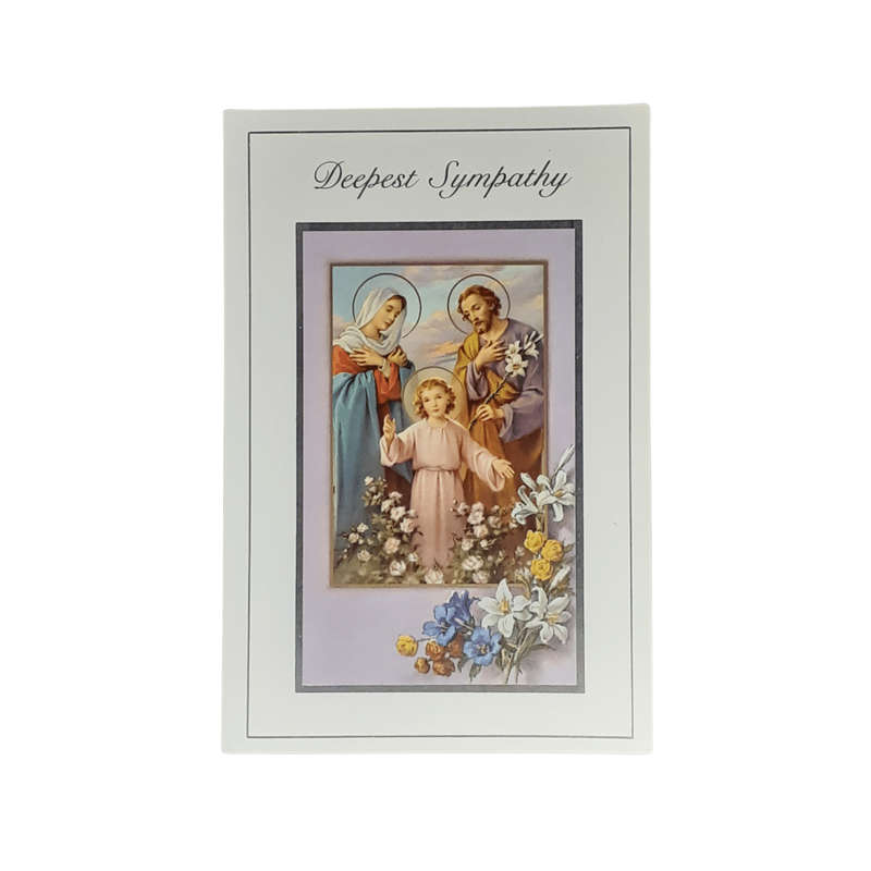 Deepest Sympathy Mass Card - Holy Family