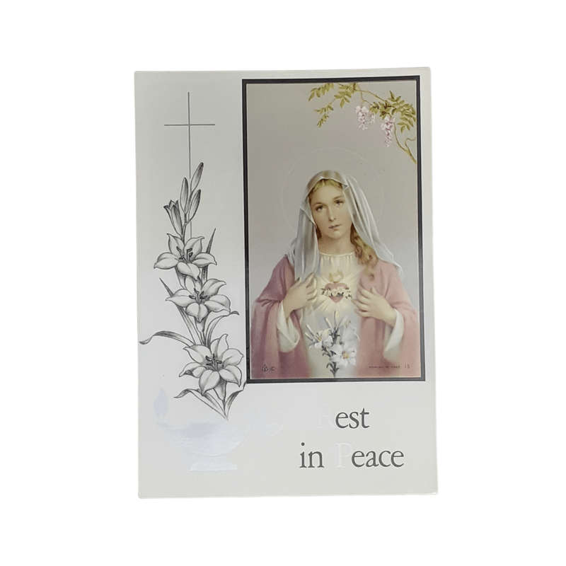 Rest in Peace Mass Card Immaculate Heart