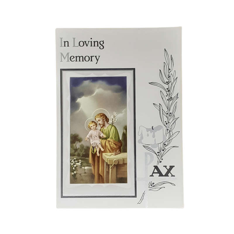 In Loving Memory Card St Joseph and Jesus
