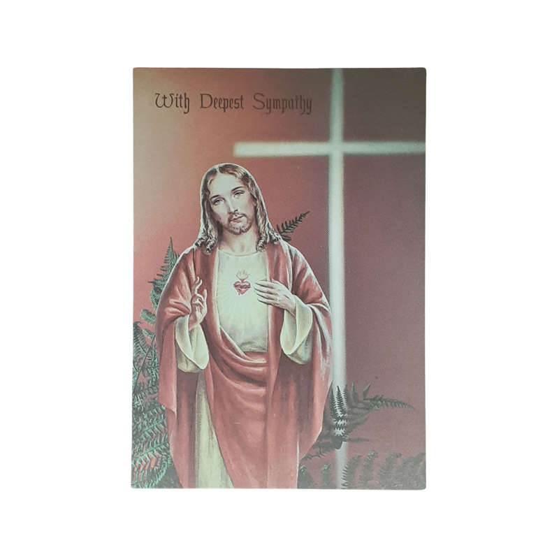 With Deepest Sympathy Mass Intention Card Jesus