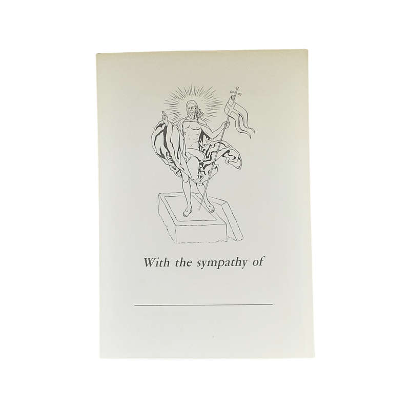 Deepest Sympathy Mass Intention Card Our Lady of Sorrows