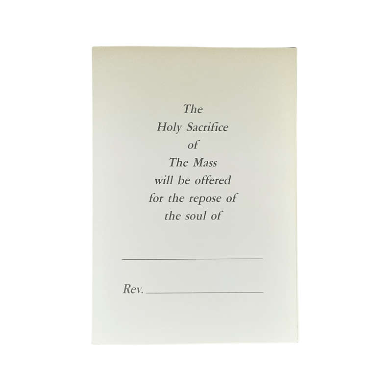 Detailed Deepest Sympathy Mass Intention Card Mary