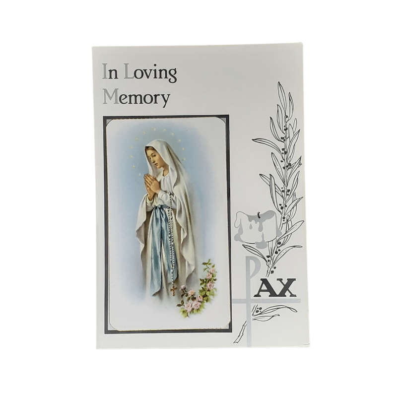 In Loving Memory Our Lady of the Rosary Card