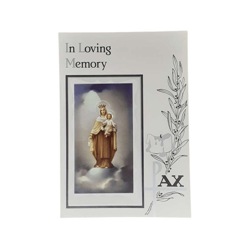 In Loving Memory Card Mary of Carmel