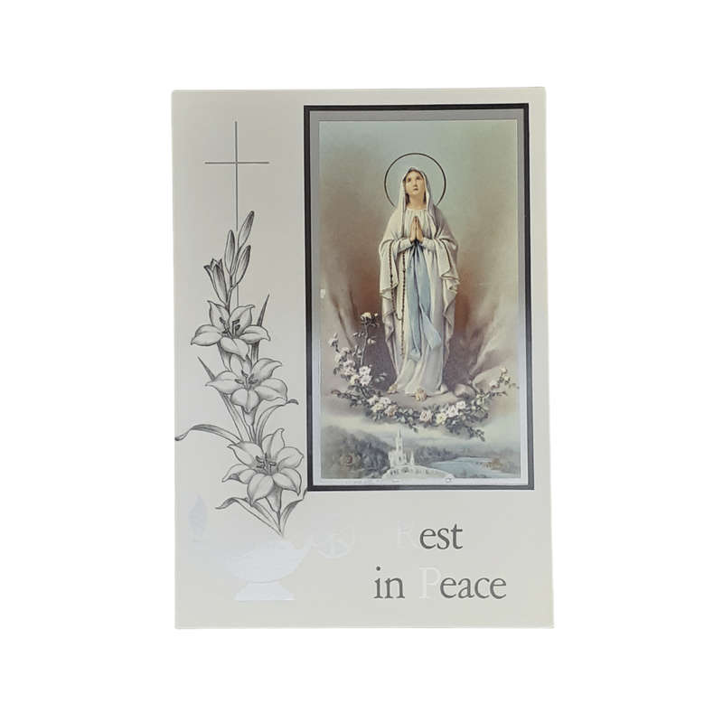 Rest in Peace Mass Card Lourdes