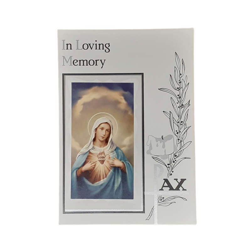 In Loving Memory Card Mary Immaculate Heart
