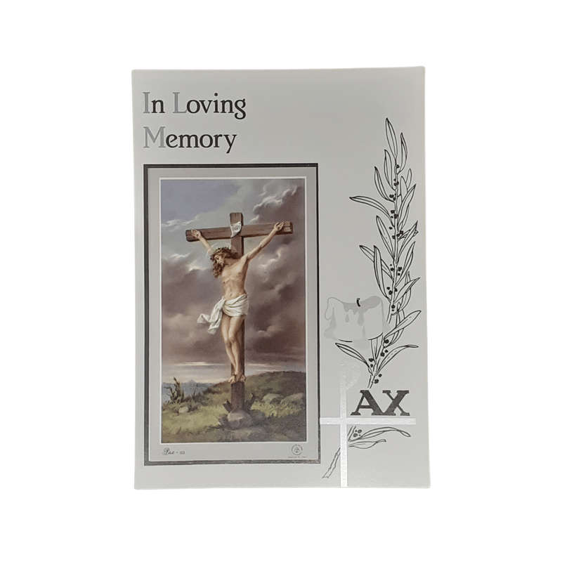In Loving Memory Card Jesus Crucified