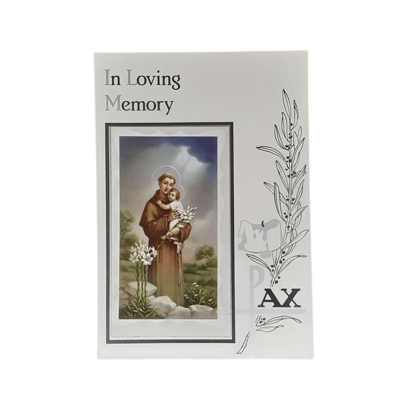 In Loving Memory St Anthony Card
