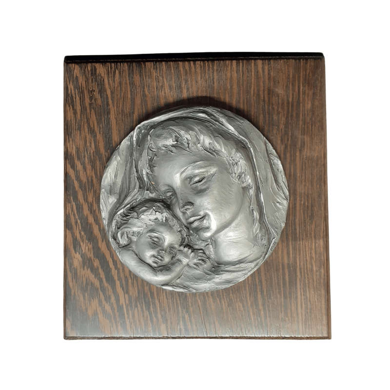 Pewter Mary and Jesus Picture