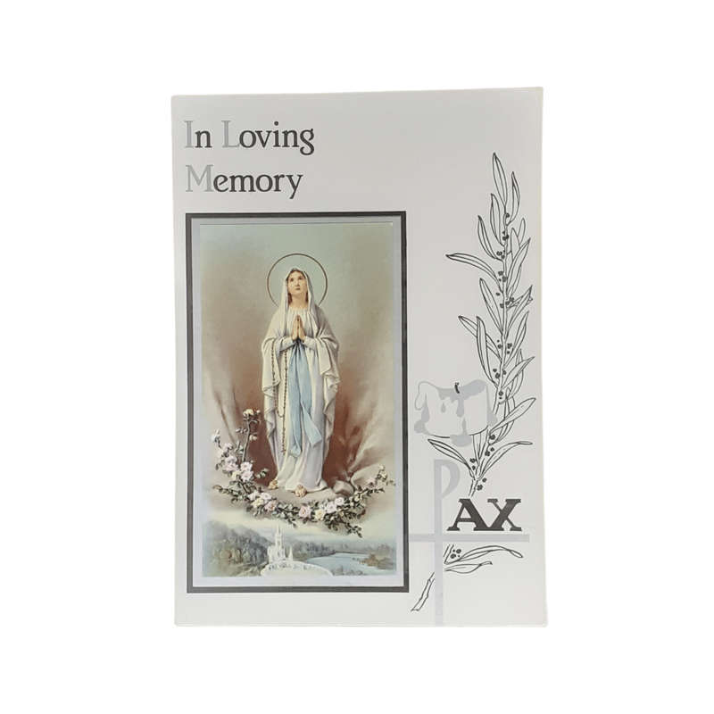 In loving Memory Card Our Lady of Lourdes
