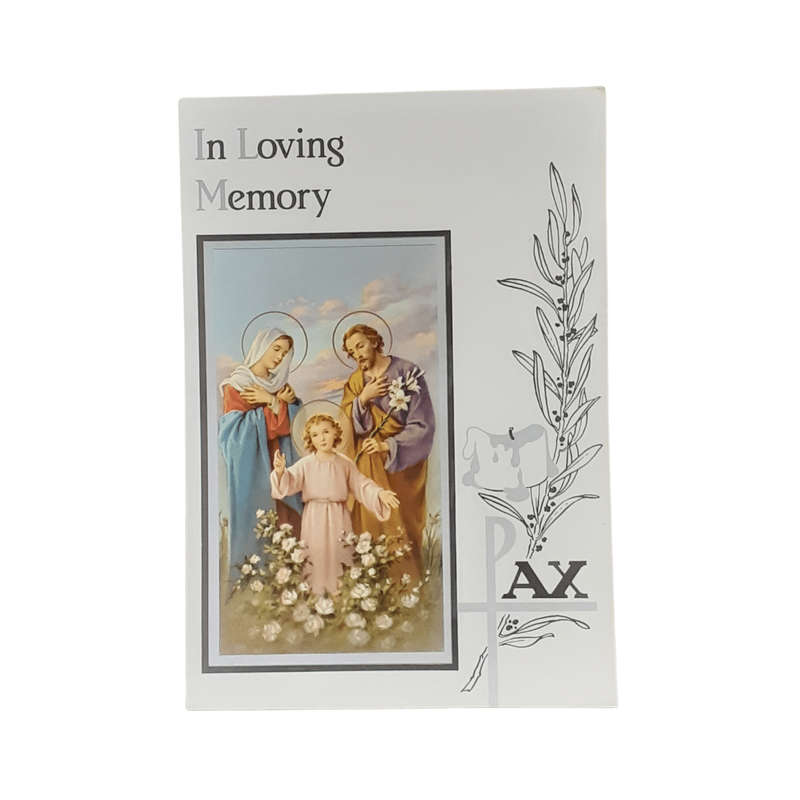 In Loving Memory Holy Family Card