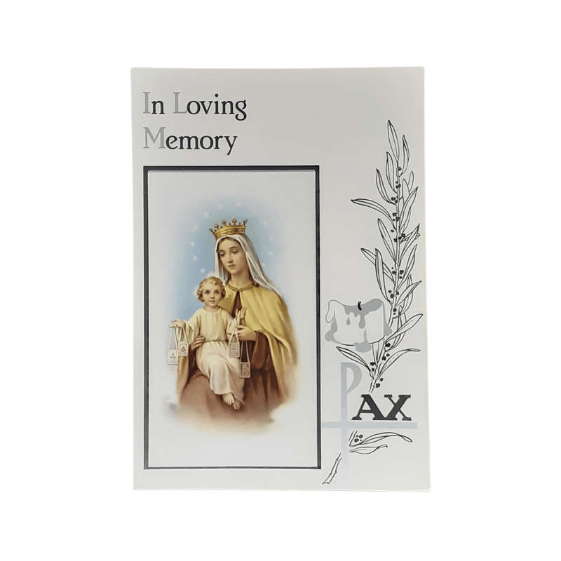 In Loving Memory Our Lady if Mount Carmel Card