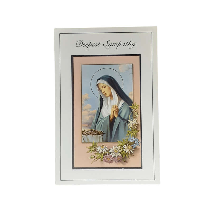 Deepest Sympathy Mass Card -Mary
