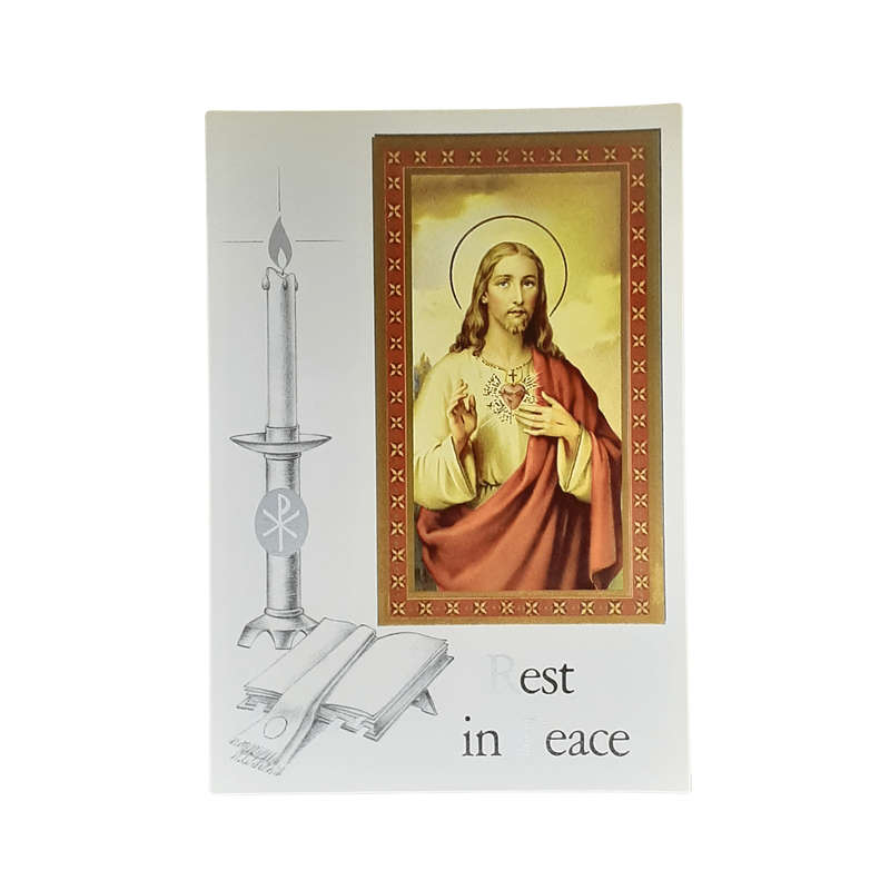 Rest in Peace Mass Card Sacred Heart