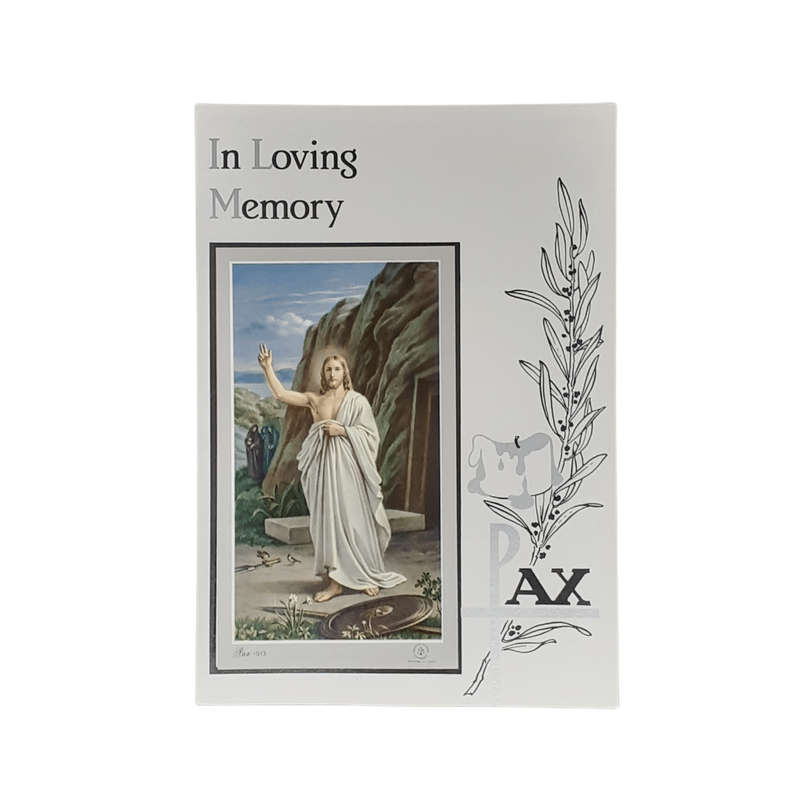 In Loving Memory Card Resurrected Christ