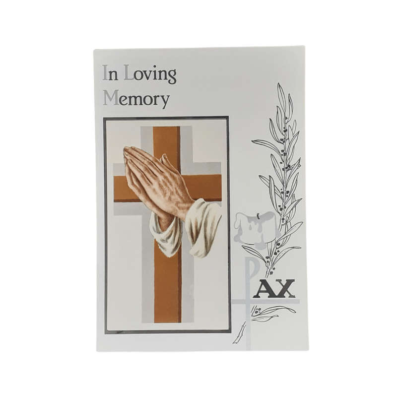 In Loving Memory Praying Hands Card