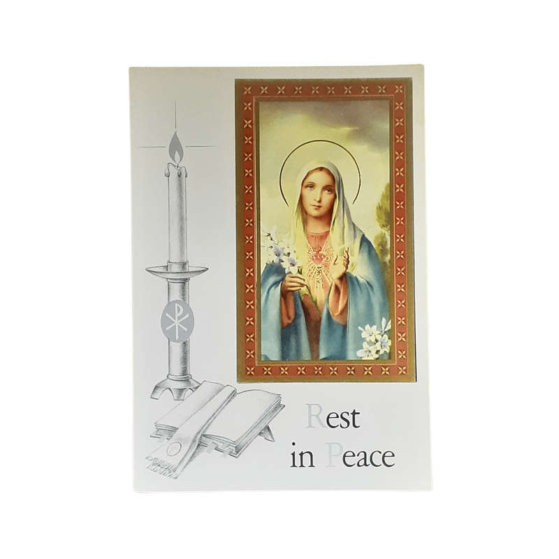 Rest in Peace Mass Card Immaculate Heart