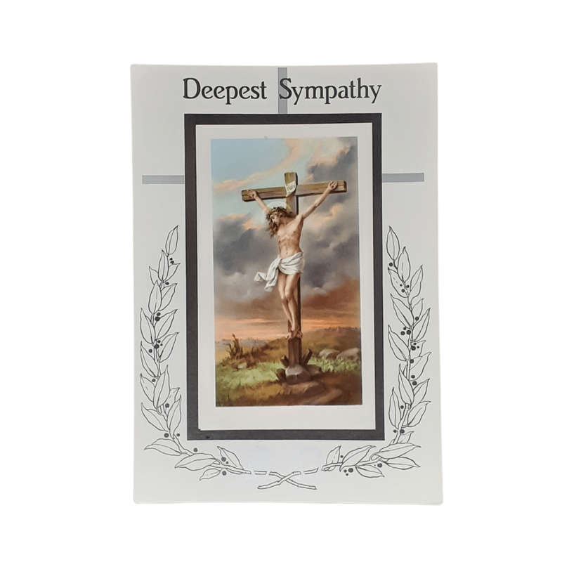 Deepest Sympathy Mass Card Jesus Crucified