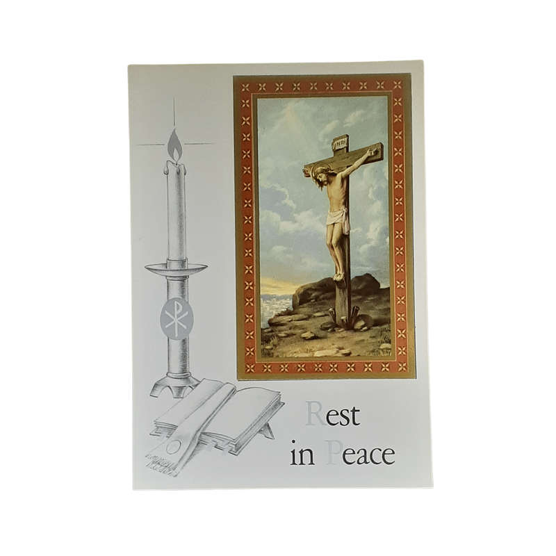 Rest in Peace Mass Card Crucified Christ