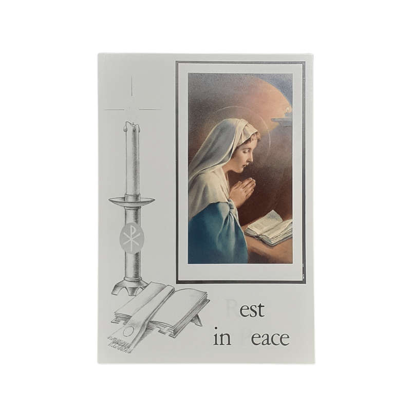 Rest in Peace Mass Card Mary Praying