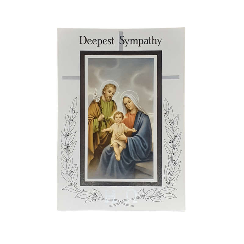 Deepest Sympathy Mass Card Holy Family