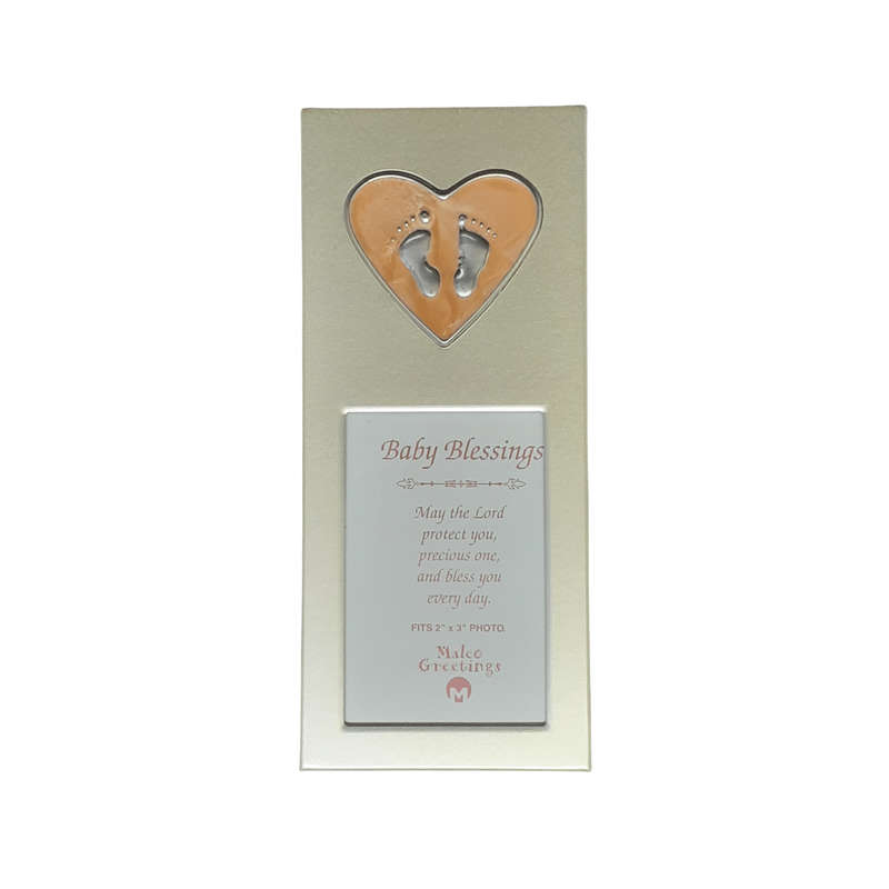 Pink Feet Girl Baby Blessing Frame