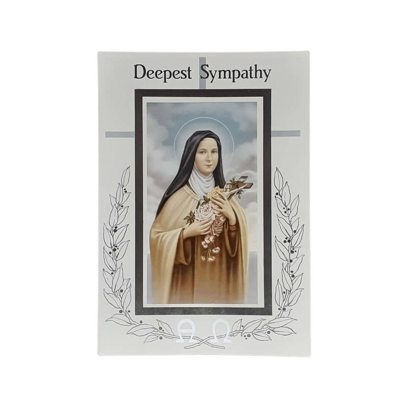 Deepest Sympathy Mass Card Saint Therese