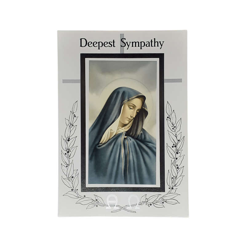 Deepest Sympathy Mass Card Our Sorrowful Mother
