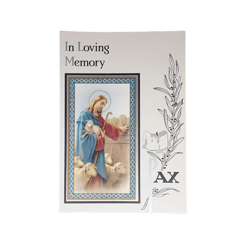 In Loving Memory Card -Jesus Knocking