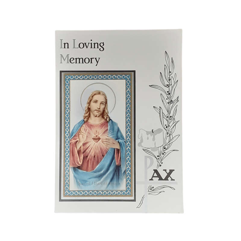 In Loving Memory Card - Sacred Heart of Jesus