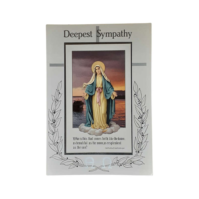 Deepest Sympathy Mass Card Marian