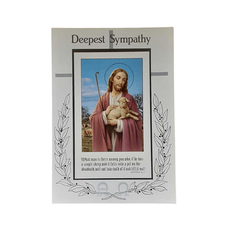 Deepest Sympathy Mass Card Jesus
