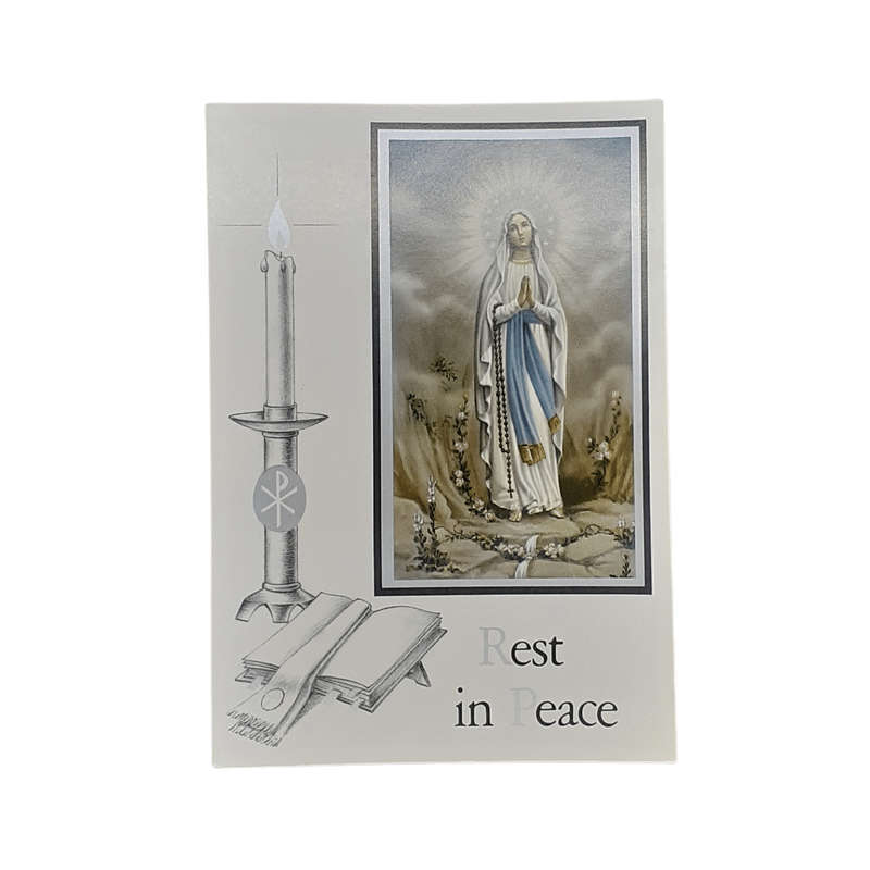 Rest in Peace Mass Card Our Lady of the Rosary