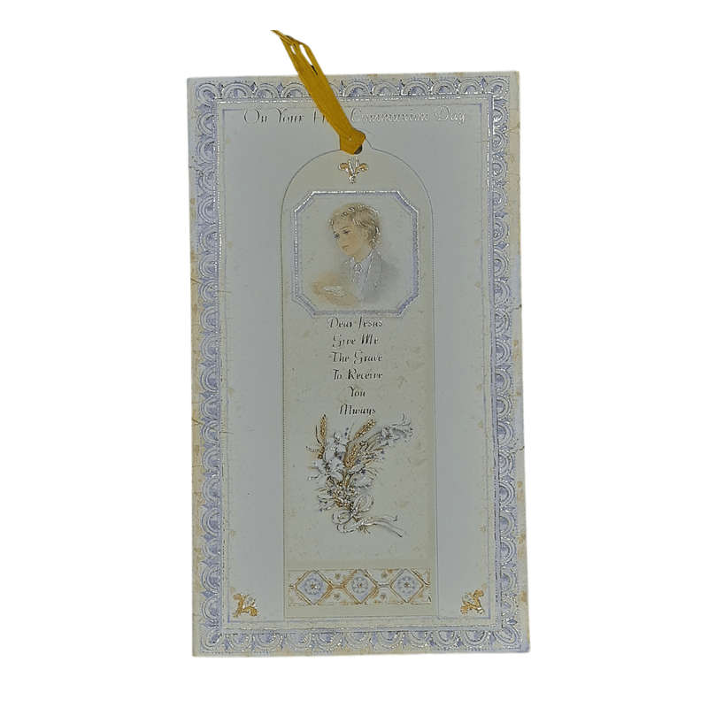 First Holy Communion Card With a Bookmark