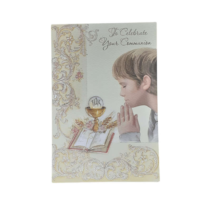First Holy Communion Card For a Boy
