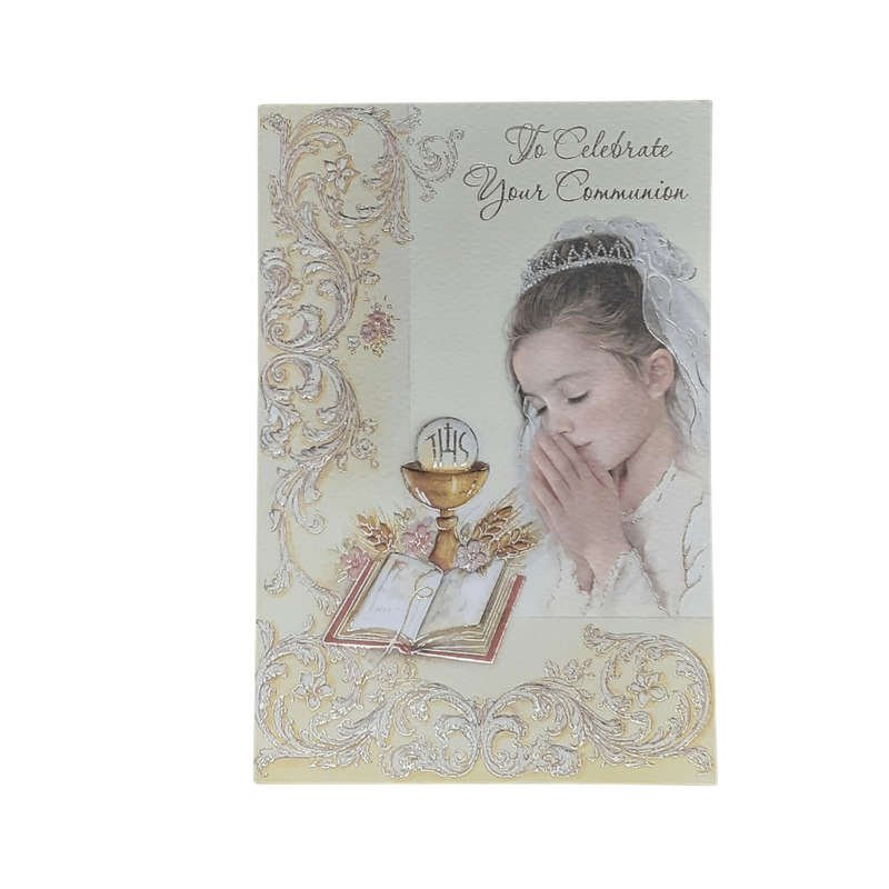 First Holy Communion Card For a Girl