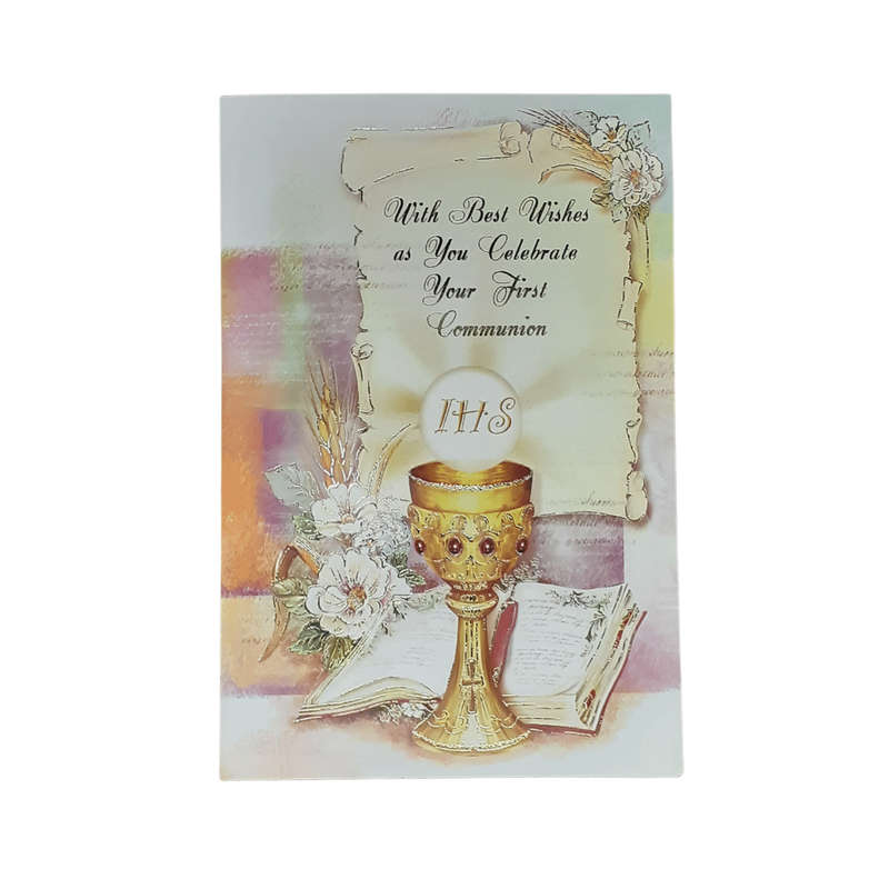 Best Wishes First Holy Communion Card