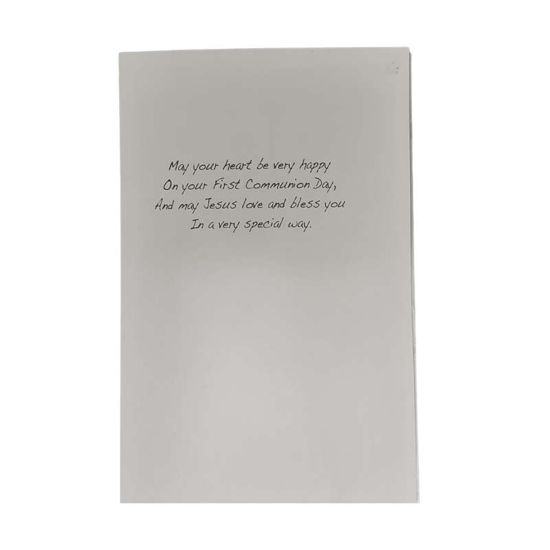Pastel Coloured First Holy  Communion Card