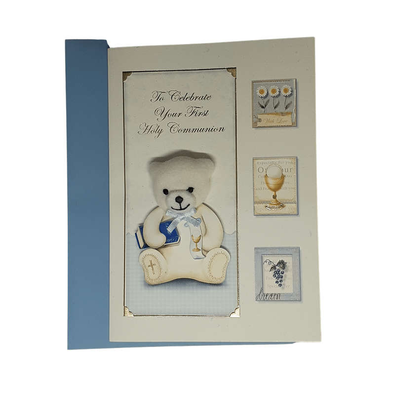 First Holy Communion Card For Boy with Embellishment