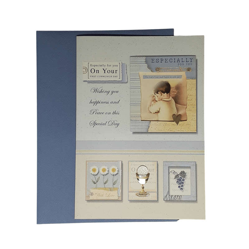 Embellished Boy's First Holy Communion Card