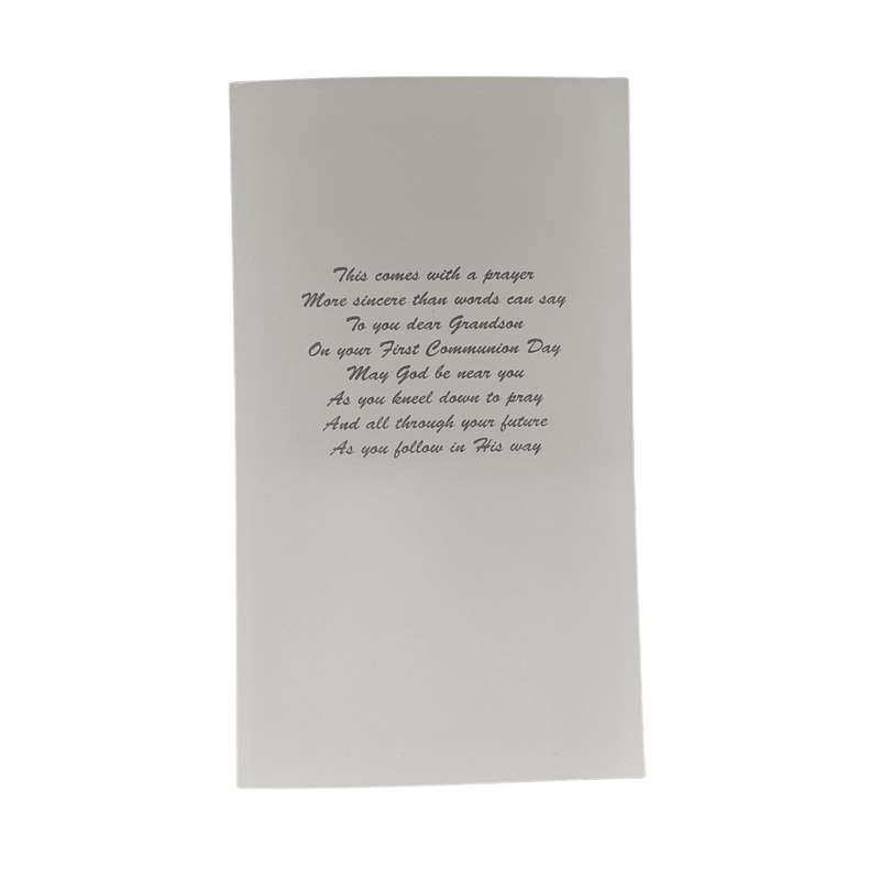 Blue Grandson's First Holy Communion Card