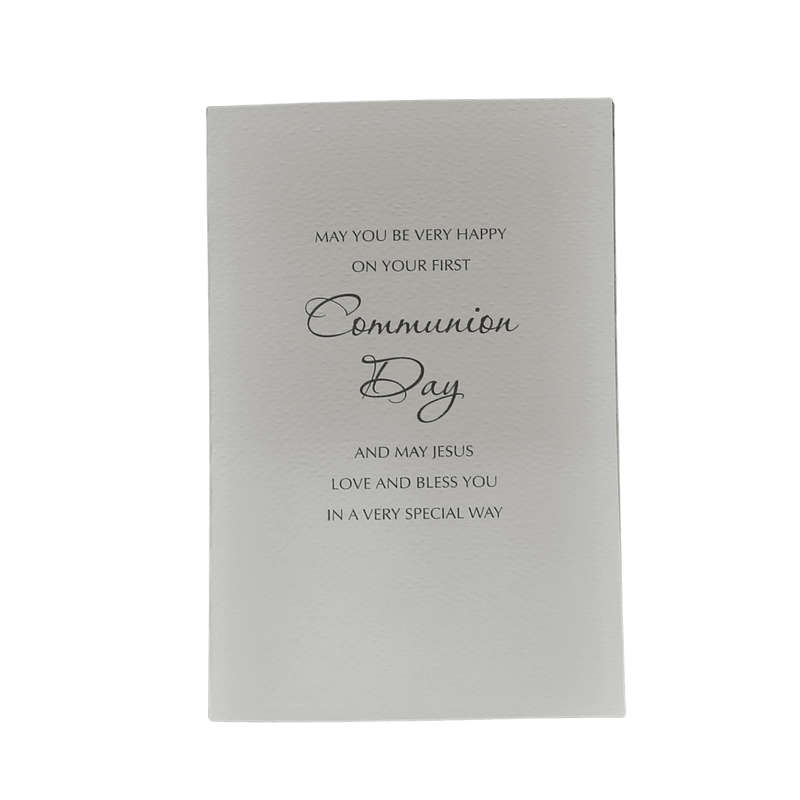 Boy's Modern First Holy Communion Card
