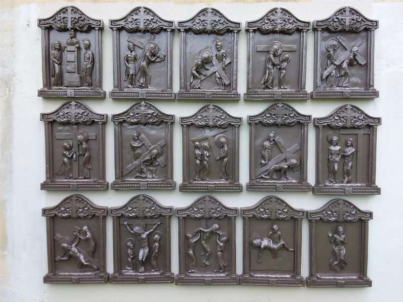 15 Stations of the Cross - Hand Carved Resin - 61 x 42 x 6cm