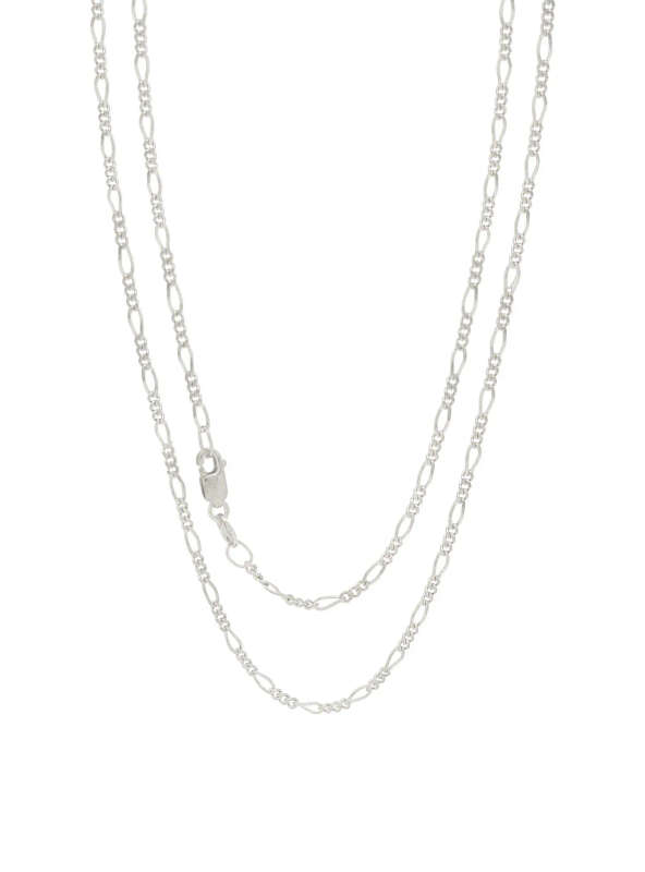 Sterling Silver Figaro 60cm Chain