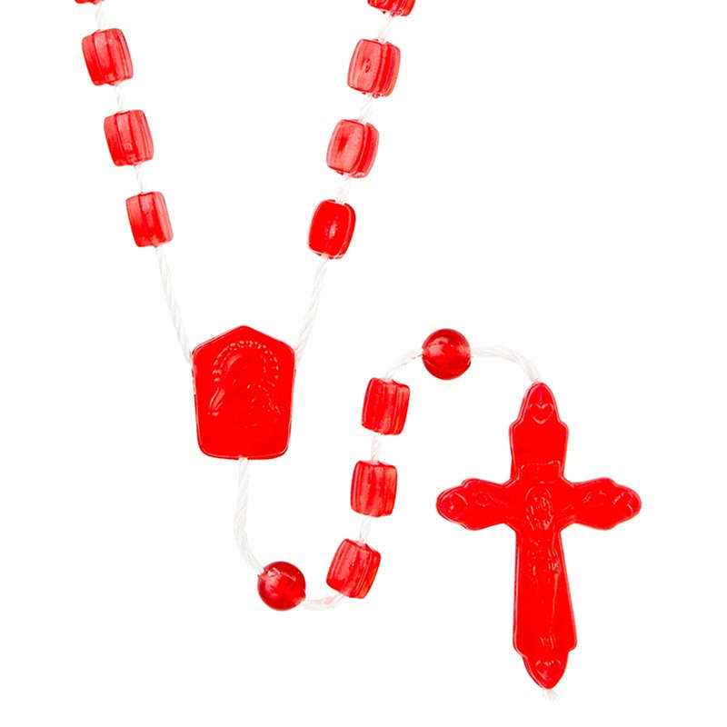 32cm Red Divine Mercy Rosary in box