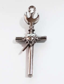 Holy Spirit & Sacred Heart crucifix - 3.5cm