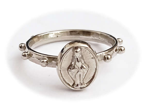 Our Lady of Grace Rosary ring