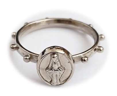 Our Lady of Grace Rosary ring