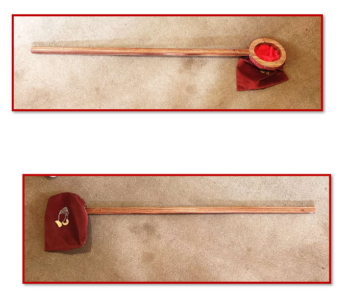 138cm - Long handled Offering / Collection Bag