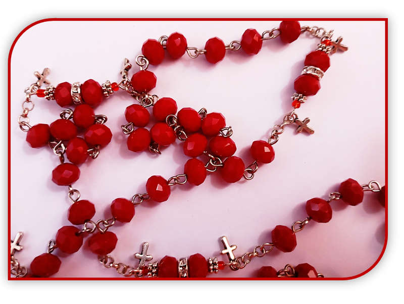 Holy Spirit Rosary in Austrian Crystal with Holy Spirit Medal - Limited Edition